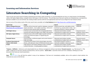 These are the main search tools for finding computing journal