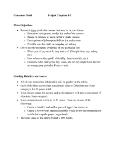Consumer Math Project Chapters 1