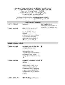 28 th Annual SW Virginia Pediatrics Conference