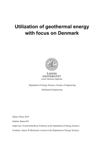 Utilization of geothermal energy with focus on Denmark