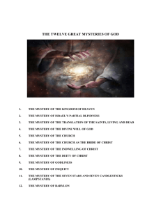 the twelve great mysteries of god