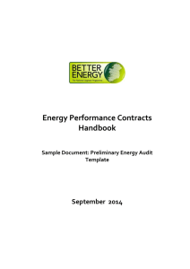 Preliminary Energy Audit sample document