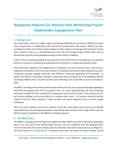 Bongwana Natural CO 2 Release Pilot Monitoring Project
