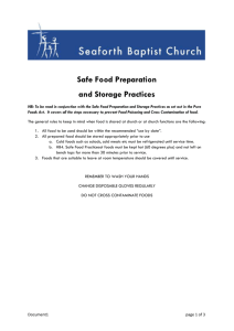 B4. Safe Food Practices - Seaforth Baptist Church