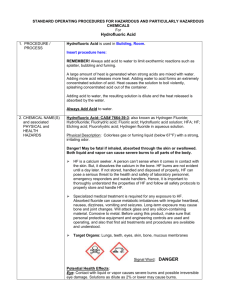 Hydrofluoric Acid - WSU Environmental Health & Safety