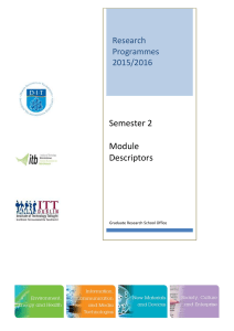 Book of Modules 2015-2016 Semester 2