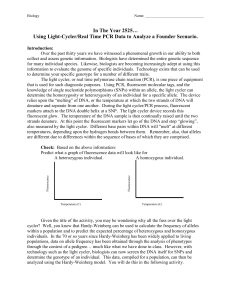 Hardy-Weinberg, Light Cycler, Mars Founder Scenario