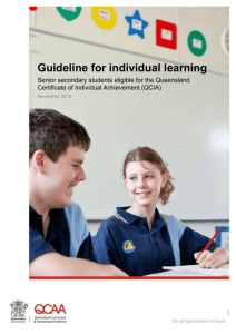 Appendix 1: Learning goals - Queensland Curriculum and