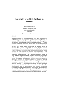 Unneutrality of archival standards and processes