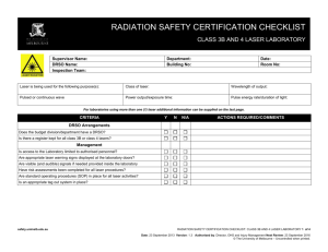 Radiation safety certification checklist