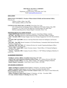 RESUME for JEANNE F. GODFROY