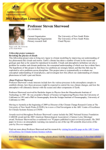 2015 FL Bios*Steven Sherwood - Australian Research Council