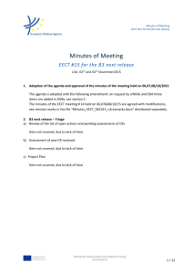 Minutes of the EECT meeting on November 2015 - ERA