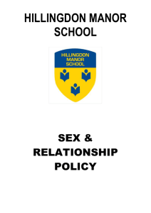 Sex and Relationships Policy – Update Oct 14