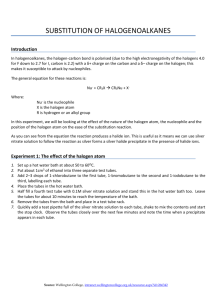 NUCLEOPHILIC SUBSTITUTION REACTIONS OF