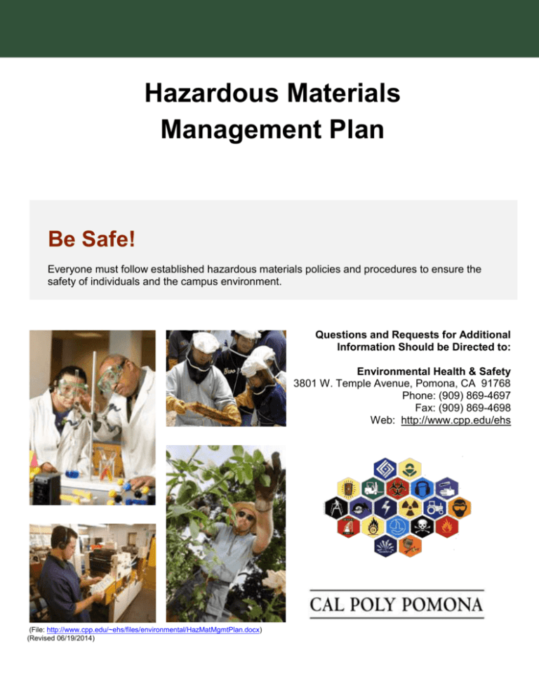 Hazardous Materials Management Plan