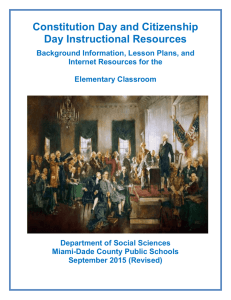 Elementary Constitution Day Resource Guide 2015