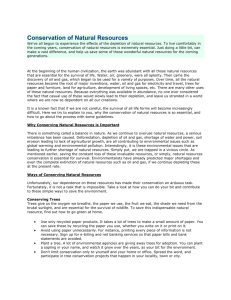 Natural Resources-Conservation Reading