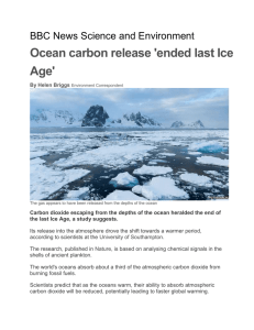 Ocean carbon release ended last ice age