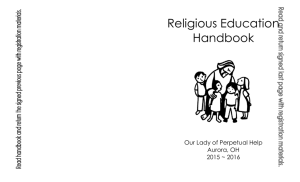 Parents` Handbook - Our Lady of Perpetual Help Church