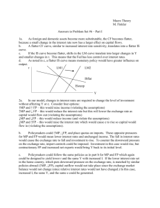 Macro Theory M. Finkler Answers to Problem Set #6 – Part I 1a. As