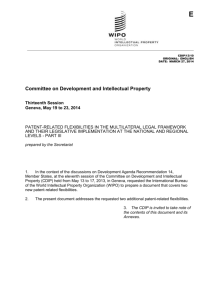 Patent-Related Flexibilities in the Multilateral Legal