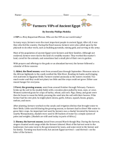 Farmers: VIPs of Ancient Egypt