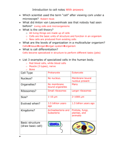 Introduction to cell notes With answers Which scientist used the term