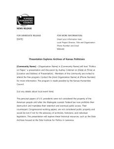 Press Release - Kansas Humanities Council