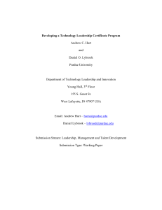 Developing a Technology Leadership Certificate Program