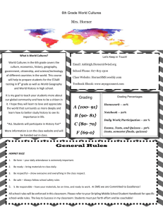 F {69-0} - Mrs. Horner 6th Grade Social Studies