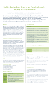 Improving People`s Lives by Helping Manage Diabetes