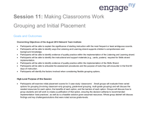 Making Classrooms Work – Grouping and Placement