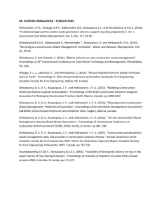 DR. SUJEEWA WIMALASENA – PUBLICATIONS Hettiaratchi, J.P.A.