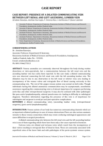 case report: presence of a dilated communicating vein