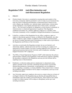 Regulation 5.010 Anti-Discrimination and Anti