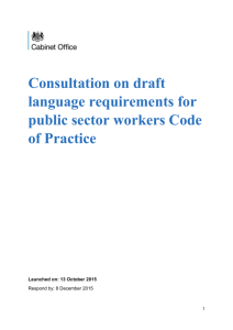Consultation on draft language requirements for public