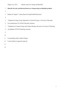 Wagner et al. 2012 Altitude, land cover change and butterflies