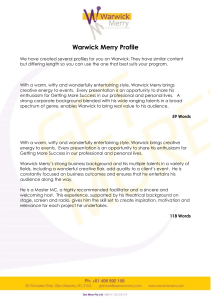 Warwick Merry Biography