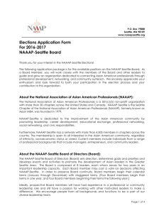 Board Election Packet - NAAAP Seattle