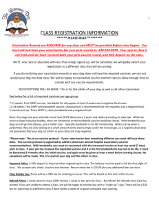 Class Questionnaire Registration and liability 2014