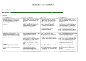 A2 Lit Scheme of Work