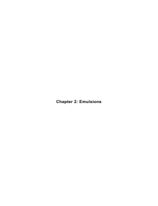 Chapter 2: Emulsions - Performance Chemical Company