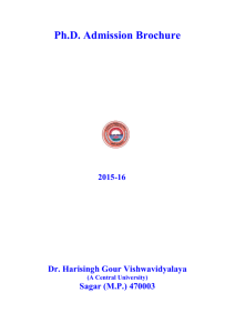 Ph.D. Admission Brochure 2015