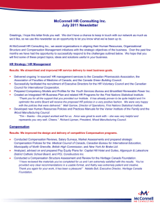 July 2011 Newsletter - McConnell Consulting Inc.