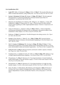 List of publications 2014 Lund, MT, Dalby, S, Hartmann B, Helge, J
