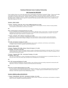 2015-16 Career Academy Course Offerings