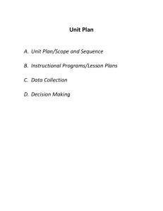 Unit Plan - Westminster College
