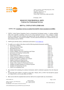 ANNEX X: Checklist on UNFPA Conditions for Contracts