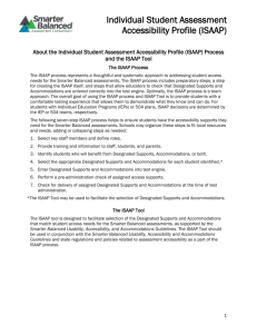 ISAAP Tool Instructions - Smarter Balanced Assessment Consortium